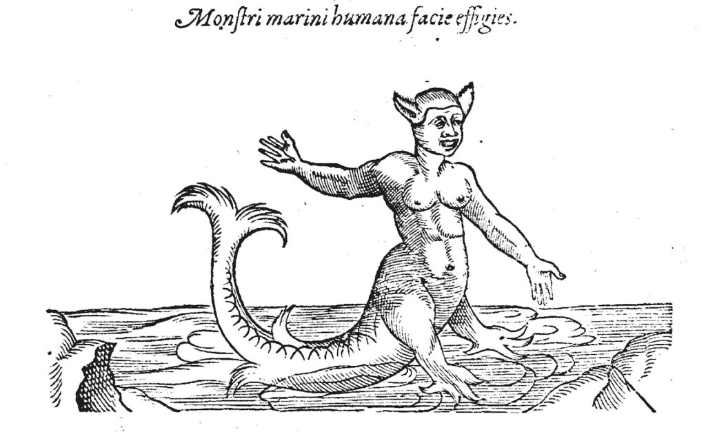 Grabado de un tritón.